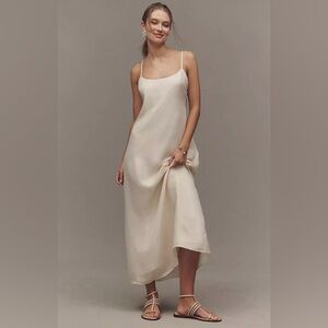 Cami NYC- Luz Silk and Metallic Gold Slip Dress. Size XS
